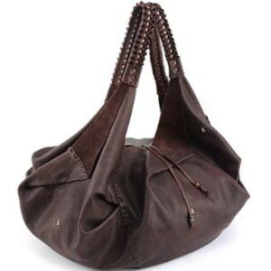 ISO HENRY BEGUELIN BROWN LEATHER PARACHUTE BAG